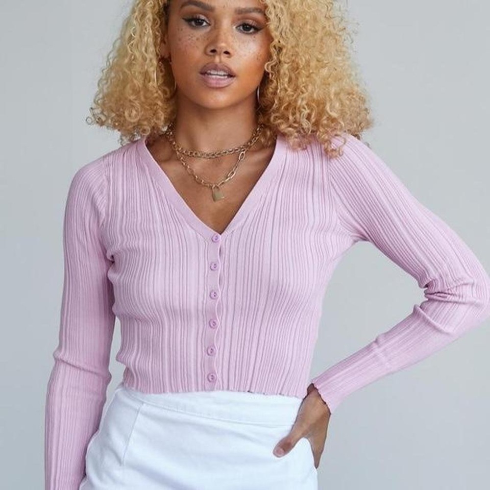 Princess Polly Pink Mariah Cardigan Long Sleeve size S/M